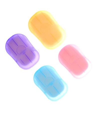 KUYYFDS Disposable Paper Soap Portable Mini Soap Case 20 Sheets Travel Washing Hand Bath Toiletry Paper Soap Sheets For Outdoor Camping Hiking(Random) Personal Care Products