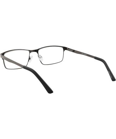 5 Pack Men's Rectangle Reading Glasses - Stainless Steel Spring Hinges +1.00 Magnification 5 Colors - Buy Online on GoSupps.com