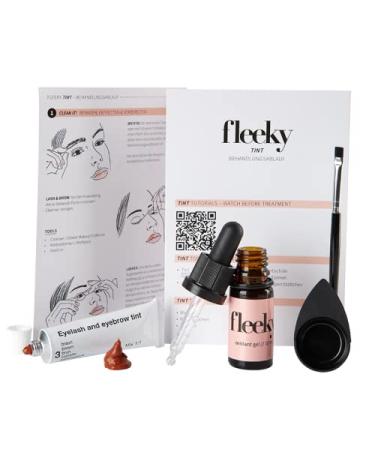 Fleeky Eyebrow Color Set Lash & Brow Tint Color Gel Selfdyeing Painting & Brush 15 + 10 ml Color for eyebrows Black or Brown or Light Brown brown