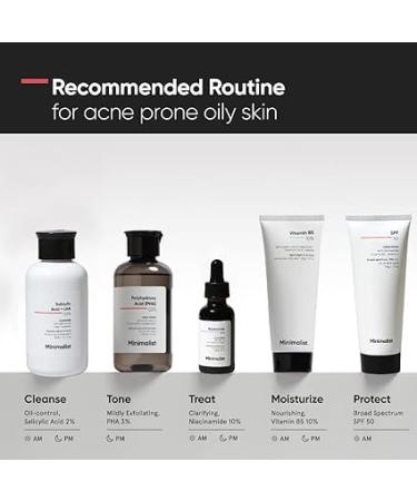 Mini_malist Salicylic Acid Face Wash 100ml | Sulphate-Free Anti-Acne Cleanser for Oily Skin | LHA & Zinc Formula for Men & Women - Buy Online on GoSupps.com