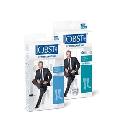 Jobst shapes ambition men compression stockings / KKL2 / size V / navy / closed tip / regular / without stance edge / knee socks with cotton and integrated carbon fibers