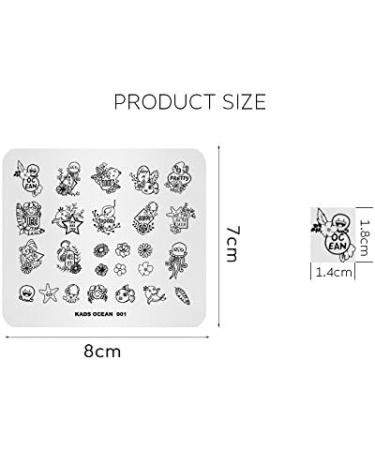 Ocean Marine Cartoon Nail Stamping Plate with Octopus and Crab Patterns | Nail Art Stamper Tool OC001 - Buy Online on GoSupps.com