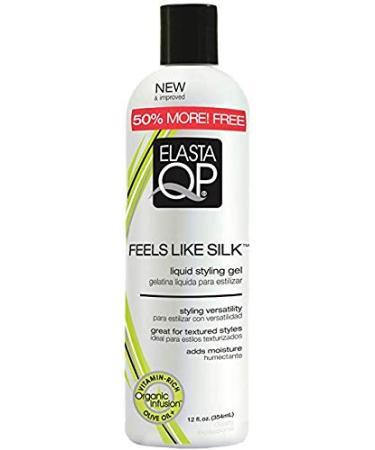 Elasta QP Feels Like Silk Styling Control Gel - Taming Gel for Natural Texturized Hair  Conditions & Moisturizes  Restores Softness & Shine  Versatile Styling  Frizz Control  No Build-up  12 oz