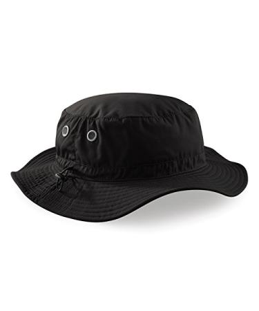 Beechfield Summer Cargo Bucket Hat / Headwear (UPF50 Protection) One Size Black