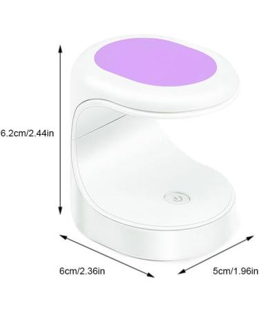 dijiusidy Nail Dryer LED Shaped DIY Travel Pocket Manicure Lamp Machine Home Professional Glue Gel Polish Single Fingernail Light Purple - Buy Online on GoSupps.com