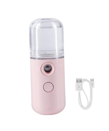 Nano Facial Mister Pink 30ml Mini Water Mister for Face USB Mini Face Mist Nano Mist Sprayer Handy Moisturizing Mist Sprayer Facial Moisturizing Mist Rechargeable Handy Mister for Skin Care