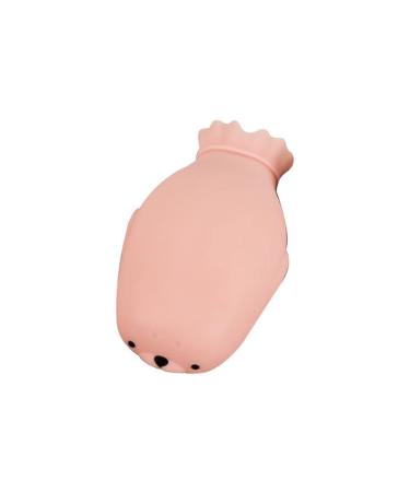 Keyvor heat bottle 450ml silicone seals mini thermosis bag winter handwash bottle pain relief hand and foot hot water bottle hot water bottle with cover (size: pink)