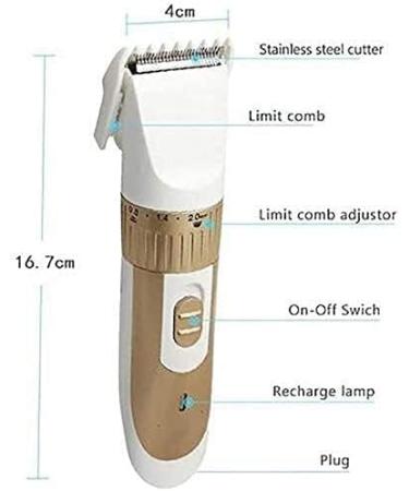 Buy Quiet Cordless Rechargeable Hair Clippers for Men - Premium Hair Trimmers in Oro Color | International Shipping Available - Buy Online on GoSupps.com