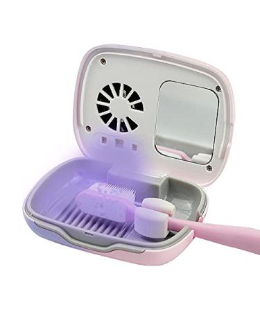 Impressive Smile Rechargeable Mini UV Toothbrush Sterilizer Cover with Fan and USB cord for Travel or Home Long Battery Life and Improved Case Ventilation (White)