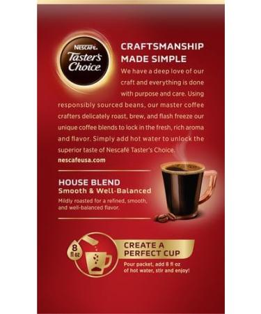 Nescafe Tasters Choice House Blend Instant Coffee 6 Single Serve Sachets 18g - Buy Online on GoSupps.com