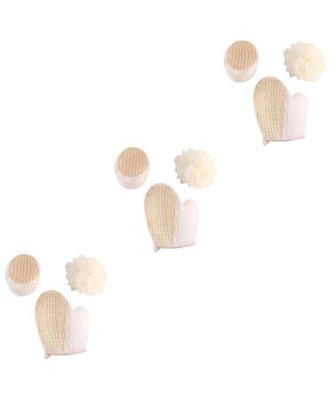 Beavorty Sponge Puff Gloves 9 Pcs Mittens The Mitten Shower Glove Bath Ball Glove Dead Skin Remover Double Sided Exfoliating Glove Sisal Bath Gloves Bath Flower Sponge Shower Gloves