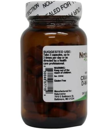 Naturverse Cranberry + D-Mannose Powder Capsules 60 VegCaps 60 Count (Pack of 1) - Buy Online on GoSupps.com