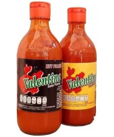 BOEMY Set of 2 Valentina sauces La Valentina original from Mexico 370ml. c/u spicy yellow and extra spicy black the perfect combination for your snacks - Buy Online on GoSupps.com
