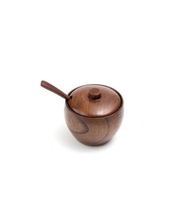 WALFREW MSG Retro Seasoning Wooden Jar Kitchen Kitchen Kitchen Jar Shaker Salt Living Room with Lid MSG Sugar Seasoning Box Spice Bottle (1 Piece)