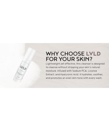 LVLD Gentle Hydrating Facial Cleanser (3oz) pH Balanced Soap-Free Daily Face Wash with Hyaluronic Acid For Sensitive & Dry Skin Non-Stripping Made in USA - Buy Online on GoSupps.com