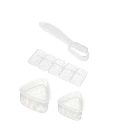 ABOOFAN 4pcs Rice Ball Mold Sushi Press Mold DIY Bento Molds Rice Ball Maker Suite Child Triangle White Pp