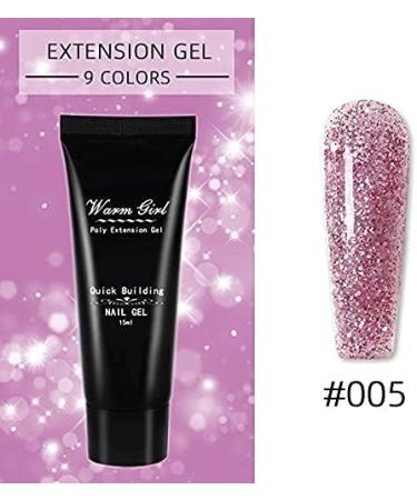 Warm Girl Professional Glitter Poly Nail Gel Kit Nail Extension Gel Nail Enhancement Builder Gel for Starters with 6 Colors - Buy Online on GoSupps.com