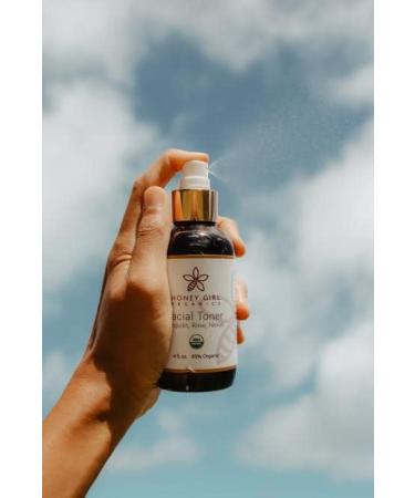 Honey Girl Organics Facial Toner - USDA Certified Organic | Best Natural Skin Care (4.0 Fl Oz) - International Shipping Available - Buy Online on GoSupps.com
