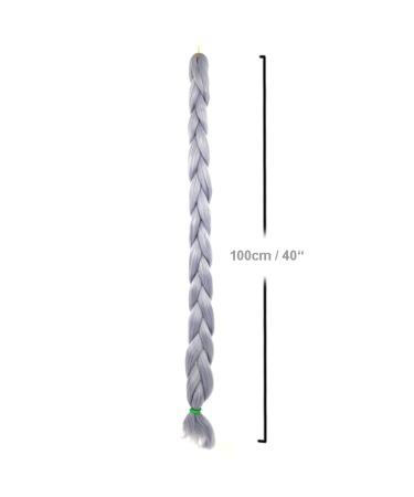 Premium 2m Silver Gray Braid Hair for Rasta & Crochet Styles | Mybraids - Buy Online on GoSupps.com