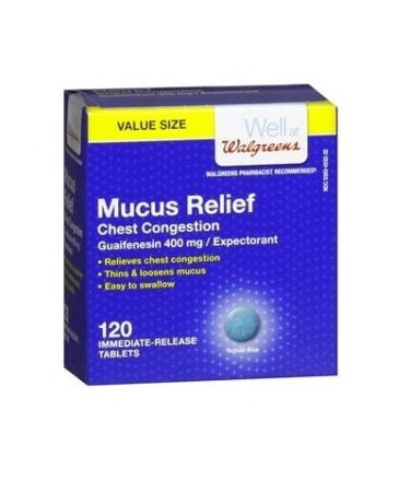 Walgreens Mucus Relief Chest Congestion Immediate-Release Tablets 120 ea