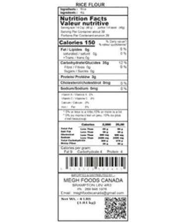 MEGH FOODS Rice Flour 4Lb - Buy Online on GoSupps.com