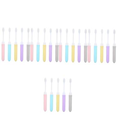 Ultechnovo 25 pc travel toothbrush travel toothbrush together foldable toothbrush bamboo toothbrush oral toothbrush decorative toothbrush travel supplies adult travel items travel synthetic fiber