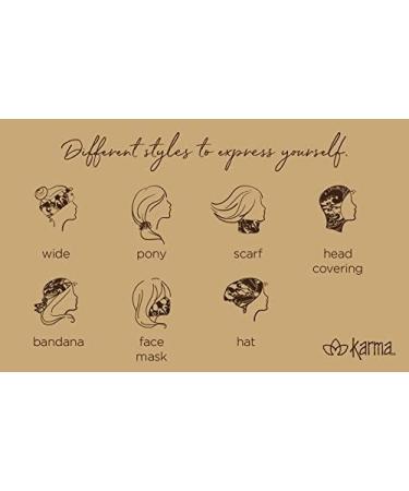 Karma Indigo Diamond Kenya Wide Headband for Women - Stylish Fabric Hair Scarf - Buy Online on GoSupps.com