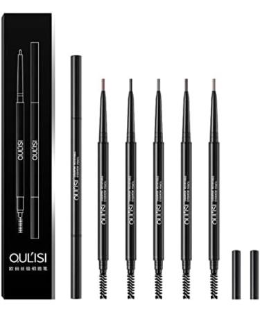 Eyeliner Long Lasting Double Earbrow Pencil Waterproof Rotatable Ultra Slim Pen Black Felt EyelinerBrown - Buy Online on GoSupps.com