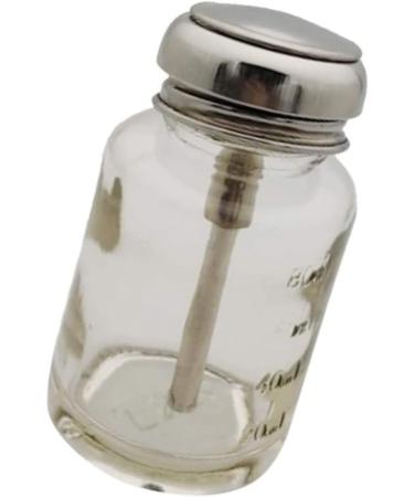 Push Glass Bottle Push Down Alcohol Dispenser for Nail Polish Makeup Remover 80ML press type alcohol bottle - Buy Online on GoSupps.com