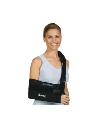 BREG '08513 Stabilizer Orthopedic Sling Medium 13.5-14.5" L Forearm Airmesh Right/Left Shoulder Quick-Release Shoulder Waist Strap with Thumb Rest for Shoulder Injuries Or Instabilities Kool Sling