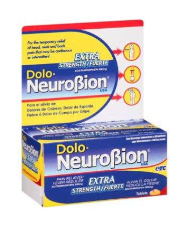 Dolo Neurobion 30 Tablets - Pain Reliever Fever Reducer Extra Strength Fuerte Alivia el Dolor Reduce la Fiebre