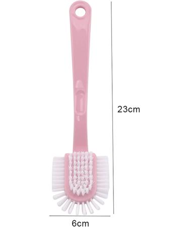 Home Shoes Brushes Multi Faceted Shoe Brush Long Handle Plastic Cleaner Brushes for Shoes Care Household Cleaning Tools 3 Colors Bathroom Tool Brush(Pink Color) - Buy Online on GoSupps.com