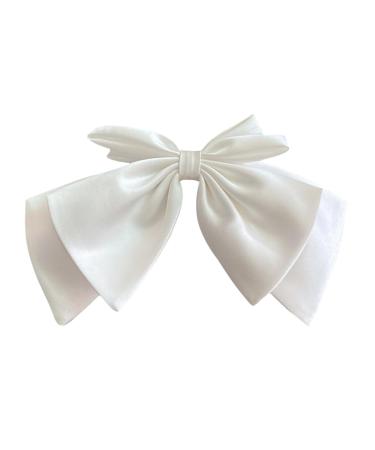 Angoily Bow Hairpin Bowknot Hair Band Bridal Hair Clip Girls Barrettes for Hair Bridal Bow Hair Gems for Women Wedding Hair Accessories Bow Hair Hoop Bride The Photo White Alloy Bow Tie