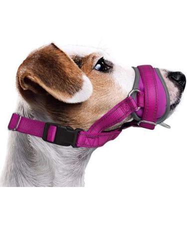 Nasjac dogs muzzle soft muzzle medium dogs to bite to prevent anti-barks Stop chewing food adjustable dog and long-lasting small large dog muzzle m fuchsie - Buy Online on GoSupps.com