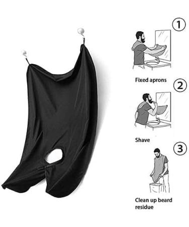 Shop Bart Apron for Bare Trash | Waterproof Hair & Beard Bibs with Suction Cups | Perfect Gifts for Men in Black - Buy Online on GoSupps.com