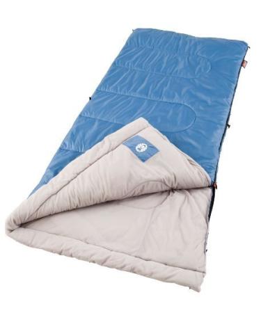 Coleman Sun Ridge Cool-Weather Sleeping Bag, 40F Lightweight Sleeping Bag for Adults, Camping Sleeping Bag with Easy Packing and Draft Tube to Prevent Heat from Escaping