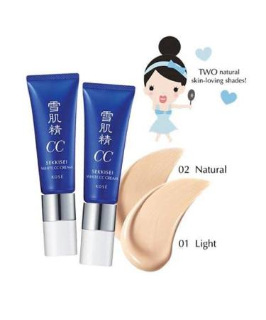 Kose Sekkisei White CC Cream SPF50+ PA++++ - 01 Light Ochre 26ml/1oz | High Protection and Coverage - Buy Online on GoSupps.com