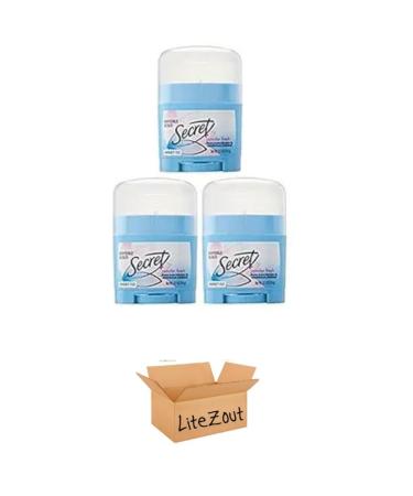 Secret Invisible Solid Antiperspirant and Deodorant Powder Fresh 0.5 Ounce Travel Size (Pack of 3) by Litezout