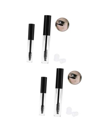 HAPINARY 4 Pcs Empty Eyelashes Bottle Clear Mascara oil Tubes for Eyelash Clear Eyelash Mascara