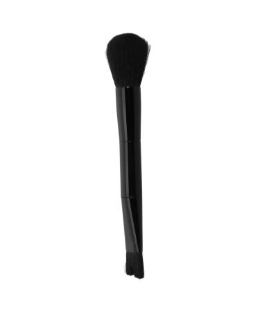 Beavorty aluminum tube Contour Brush Dual Ended Makeup Brush nylon Powder Brush Makeup Tool 13.50X2.50X2.00CM Black