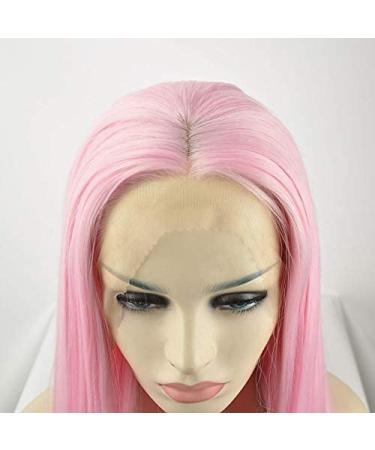 Xiweiya Long Silky Straight Pink Hair Wig - Synthetic Lace Front Wig for Women | Heat Resistant Fiber Middle Part Cosplay Ready - Buy Online on GoSupps.com