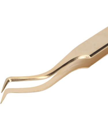 Eyelash Extension Tweezers - Precision Stainless Steel Professional Grade Golden Finish Strong Hardness - Buy Internationally - Buy Online on GoSupps.com