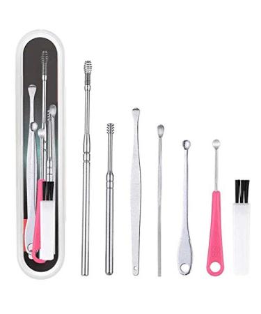 Spkaodngo 7Pcs/ Earwax Remover Stainless Steel Earwax Scraper Earwax Cleaning Earwax Spoon Care Earwax Cleaning Tool