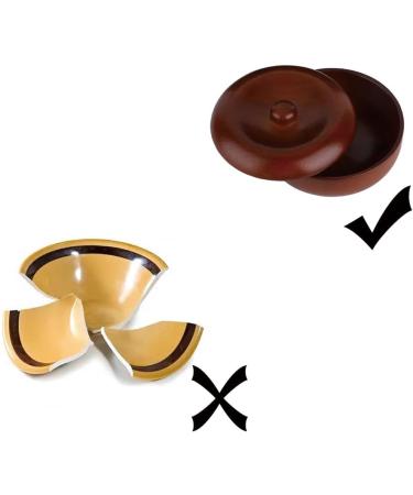 Wood Razor Shell with Lid - Stylish Soap Container & Shaving Bowl for Men | Eco-Friendly Foam Shell & Facial Cleaning Tools - Buy Online on GoSupps.com
