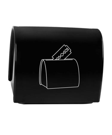 Minkissy 1 piece of cardboard razor box sounds case metal container safety case recycling case Razen Leary space case for razor apparatus shaving case creative iron shaver sheet metal cane