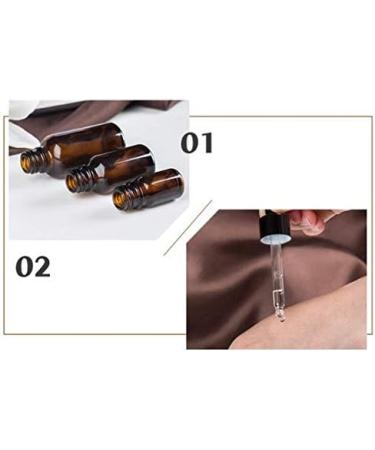 Vasana 3 Empty Refillable Amber Glass Bottles for Essential Oils | Black Drip Closure | 10ml/0.34oz Elite Liquid Containers - Buy Online on GoSupps.com