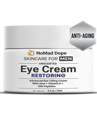 Mens Eye Cream- Mens Anti Aging Eye Cream To Reduce Puffiness and Bags- Natural Organic Skin Tightening Cream- Eye Moisturizer Lifting Cream- Dark Circles Under Eye Treatment Men- Made in USA 0.5 oz NoMad Eye Cream