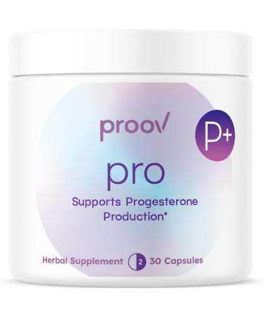 Proov Pro Natural Fertility Supplement to Support Progesterone Production for Women | Ashwagandha Maca Root Vitex Berry (Chasteberry) | 30 Herbal Capsules | Menopause Supplement