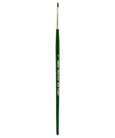 Silver Brush Limited 2503S1 Ruby Satin Filbert Brush for Fluid and Flow Acrylics, Size 1, Short Handle Size - 1