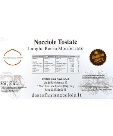  Destefanis e Novero Toasted Shelled Blanched Roasted Piedmont Hazelnuts 100% Nutritious and Healthy Dried Fruit Source of Vitamins and Fiber Perfect Snack for Appetizers 3 x 500g Destefanis & Novero - Buy Online on GoSupps.com